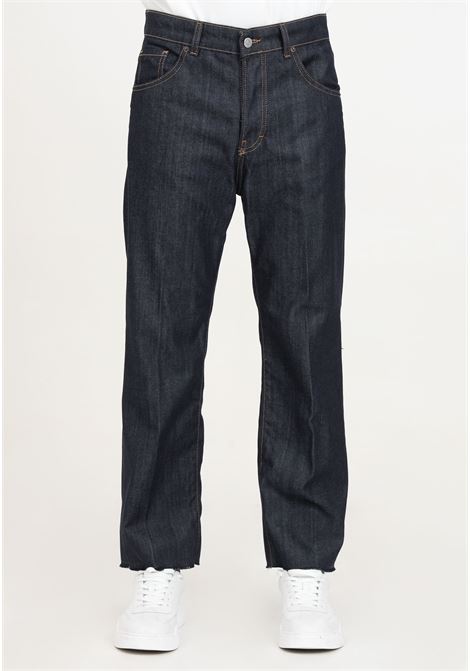 Jeans in denim blu da uomo con ricamo logo IM BRIAN | BRAD-L21-24L21-24